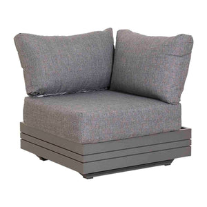 Sofa Hannover outdoor lounge in charcoal/white, corner lounge, colorfast fabric, outdoor furniture