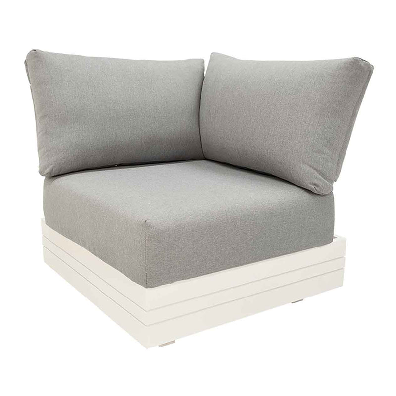 Sofa Hannover outdoor lounge in charcoal/white, corner lounge, colorfast fabric, outdoor furniture