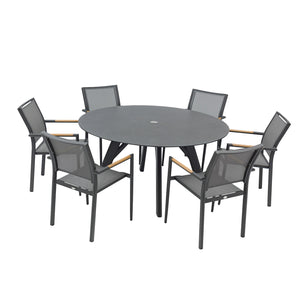 Iowa 150 cm Table Largo Chair Outdoor Dining Setting