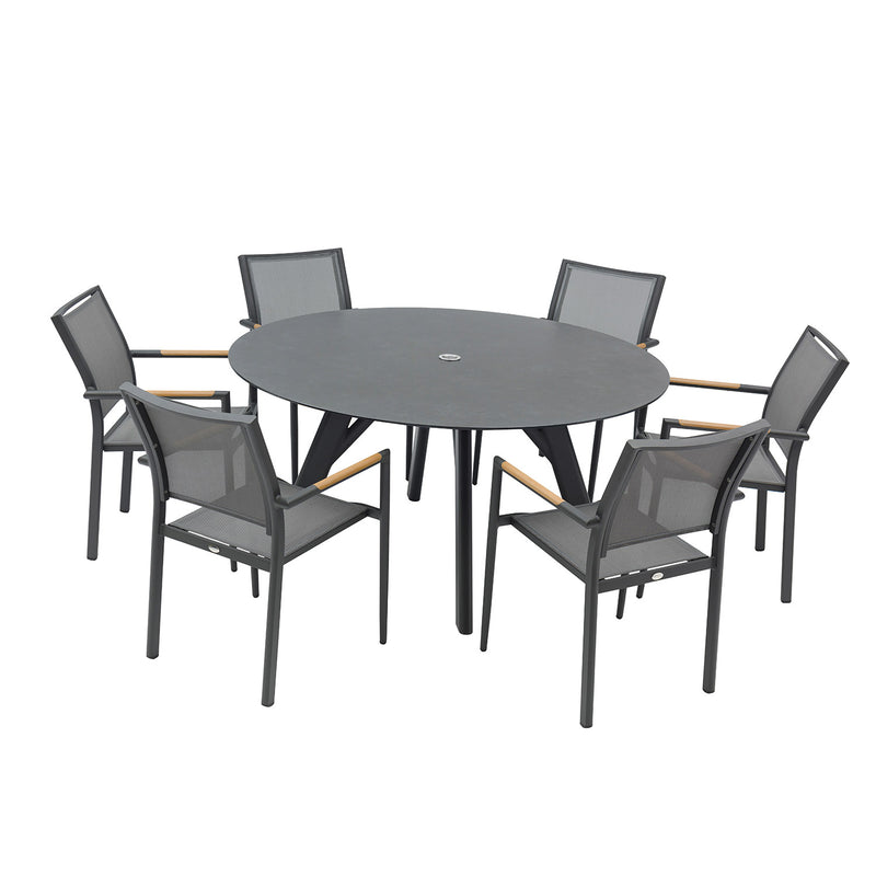 Iowa 150 cm Table Largo Chair Outdoor Dining Setting
