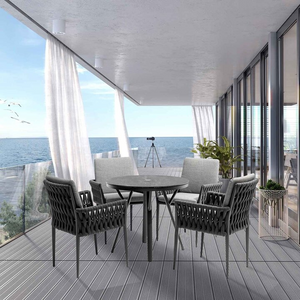 Iowa 80 cm Table Lawson Chair Outdoor Dining Setting