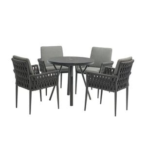 Iowa 80 cm Table Lawson Chair Outdoor Dining Setting