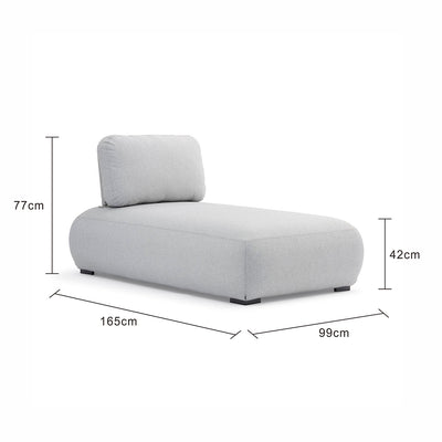 Iowa Outdoor Upholstered Chaise Lounge