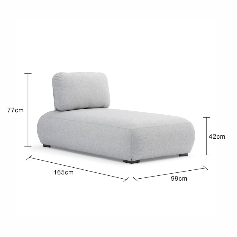 Iowa Outdoor Upholstered Chaise Lounge