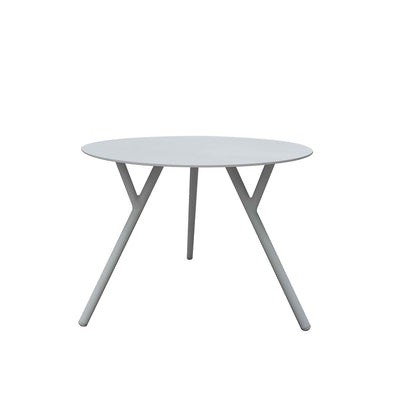 Aluminium outdoor furniture, Iowa coffee table in light grey hue, outdoor dining furniture for resort-style space