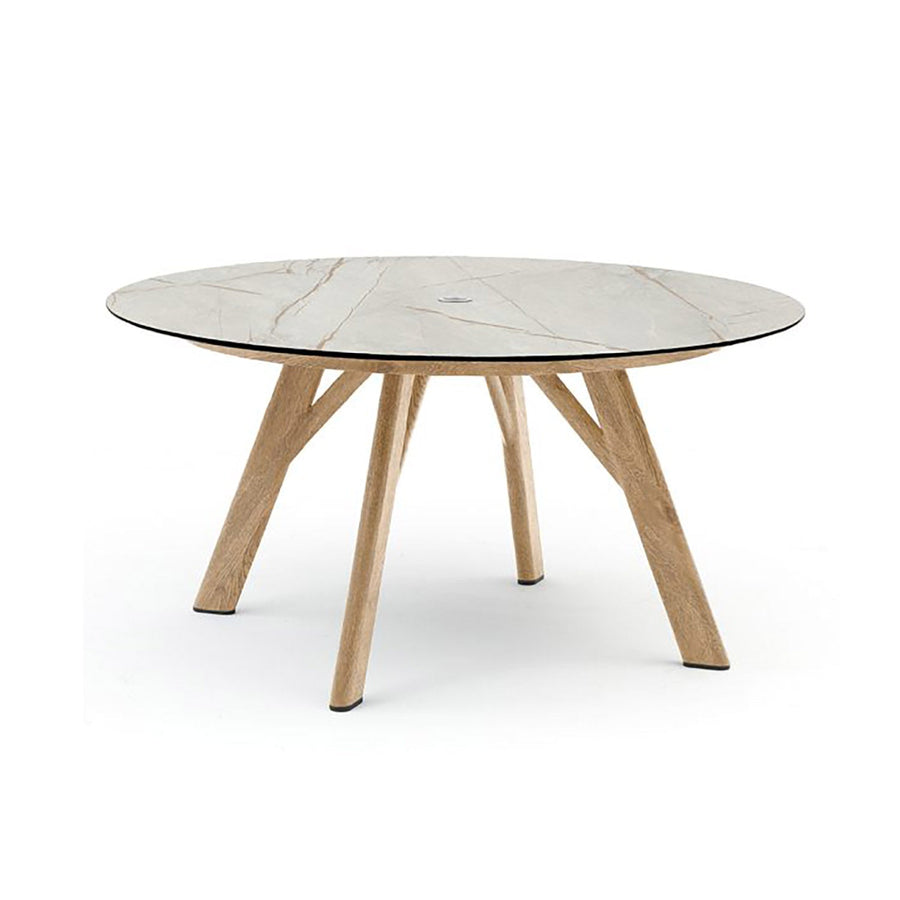[Clearance] Last One Iowa Outdoor Aluminium Round Dining Table with High-pressure Laminate Top at Bundall (BDL) QLD Store Only