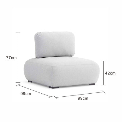 Iowa Outdoor Upholstered Armless Chair