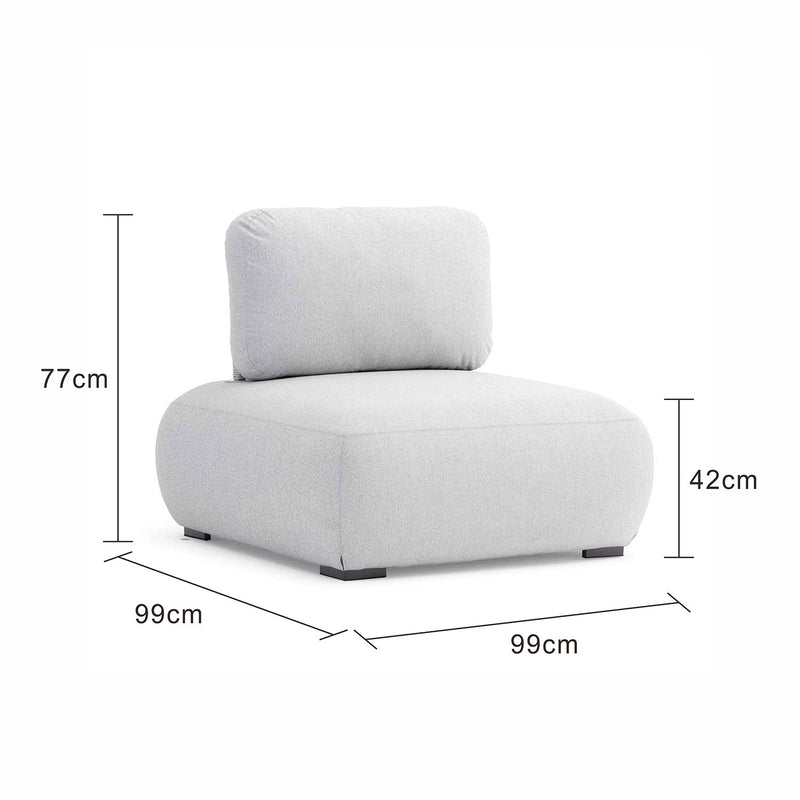 Iowa Outdoor Upholstered Armless Chair