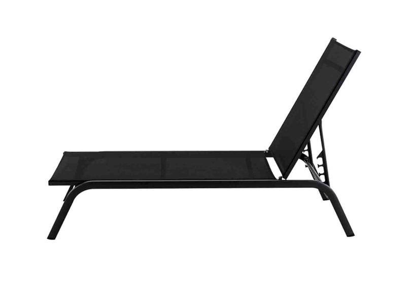 Charcoal and white June Sunlounger, a durable Outdoor Furniture piece for Outdoor Lounge.