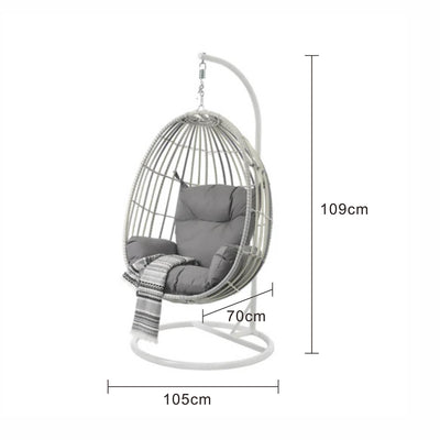 Kannis Outdoor Hanging Egg Chair in White