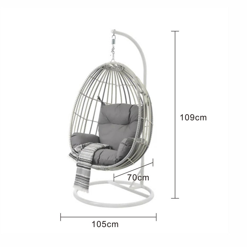 Kannis Outdoor Hanging Egg Chair in White