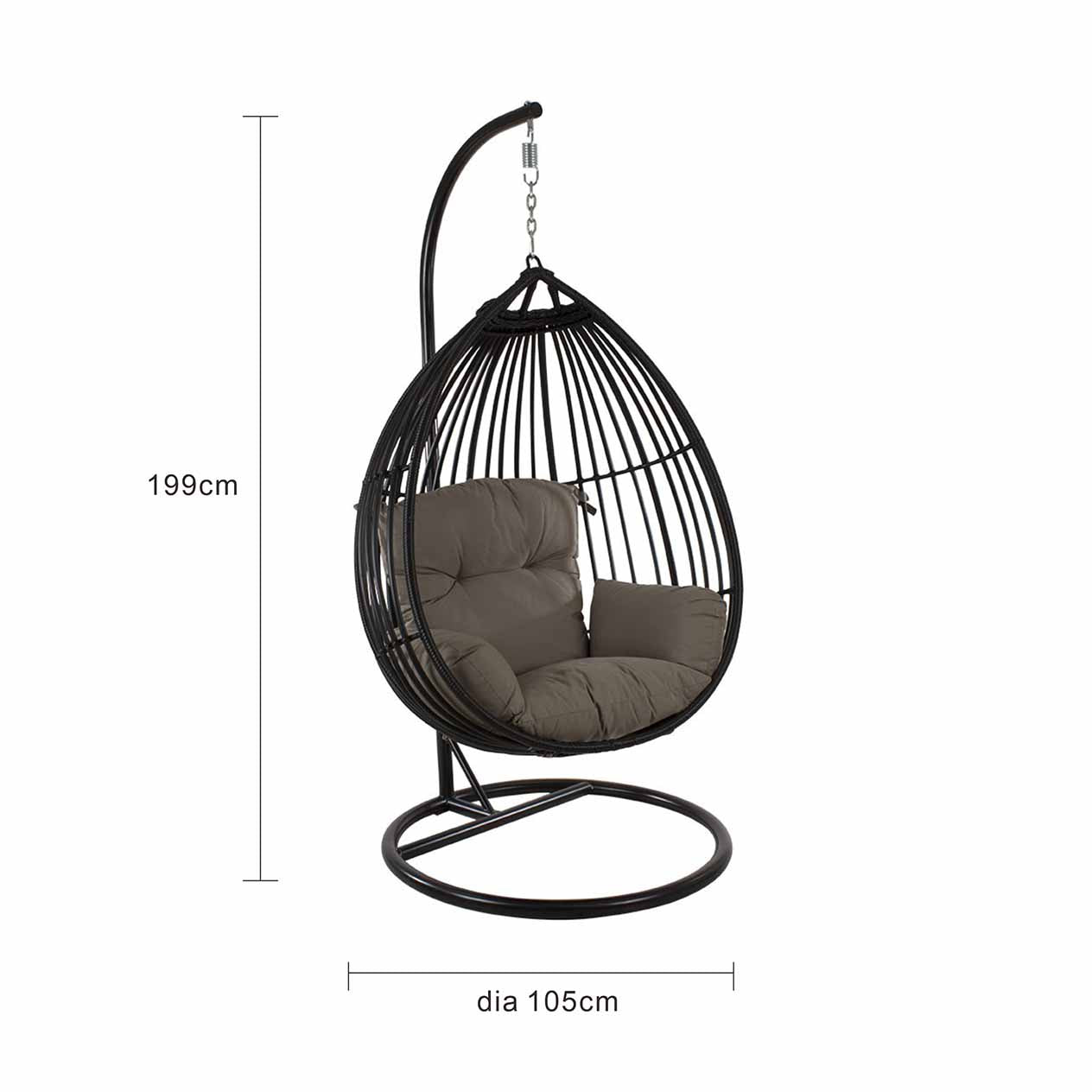 Koala Outdoor Wicker Hanging Egg Chair Remarkable Outdoor Living