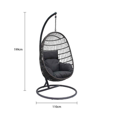Langley Outdoor Wicker Hanging Egg Chair