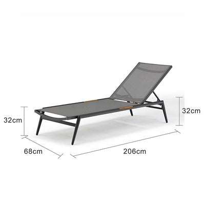 Largo Outdoor Aluminum Sun Lounger