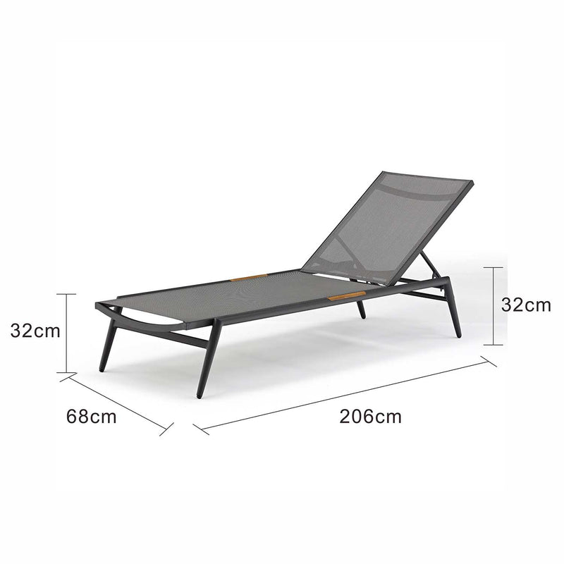 Largo Outdoor Aluminum Sun Lounger