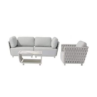 Lawson 3 Seater Outdoor Rope Lounge With Coffee Table (2 Seater with Armchair)