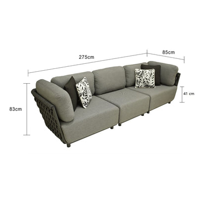 Lawson 4 Seater Outdoor Rope Lounge with Coffee Table