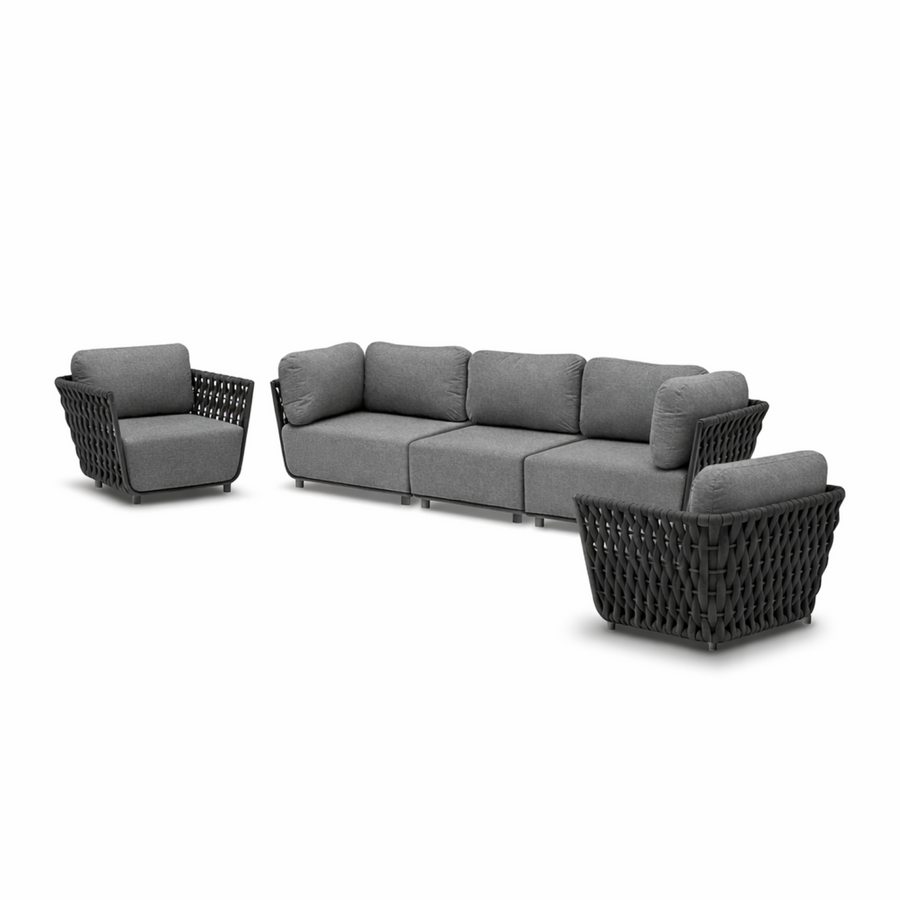 Lawson 5 Seater Rope Outdoor Lounge Setting