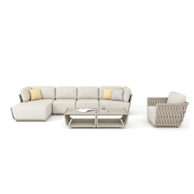 Lawson 7 Seater Outdoor Rope Modular Lounge
