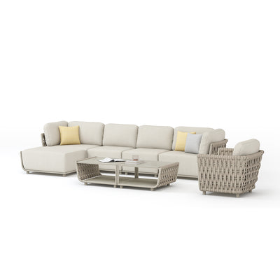 Lawson Outdoor Rope Corner Lounge With Left Arm