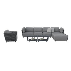 Lawson 7 Seater Outdoor Rope Lounge
