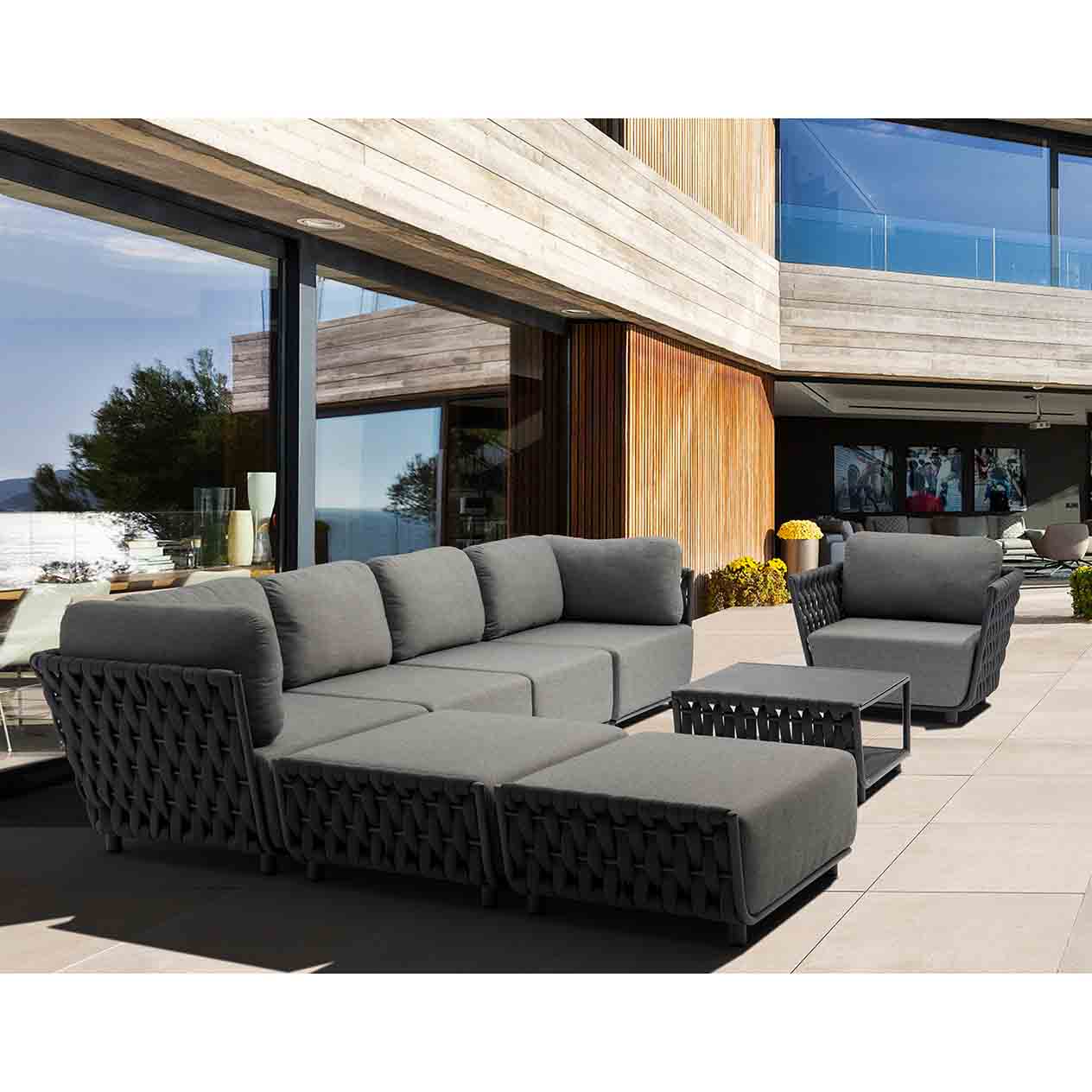 Lawson 4 Seater Outdoor Rope Modular Lounge – Remarkable Outdoor Living