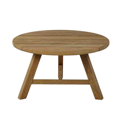 Leduc Outdoor Recycled Teak Round Coffee Table 80 cm