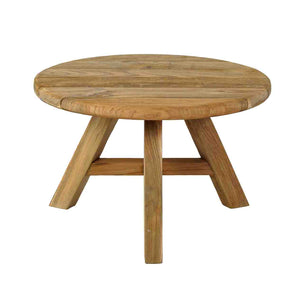 Leduc Outdoor Recycled Teak Round Coffee Table 50 cm
