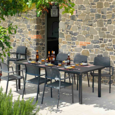 Nardi Levante Table Bora Chair Outdoor Dining Setting 9PC