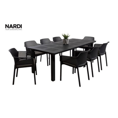Nardi Levante Table Net Chair Outdoor Dining Setting 9PC