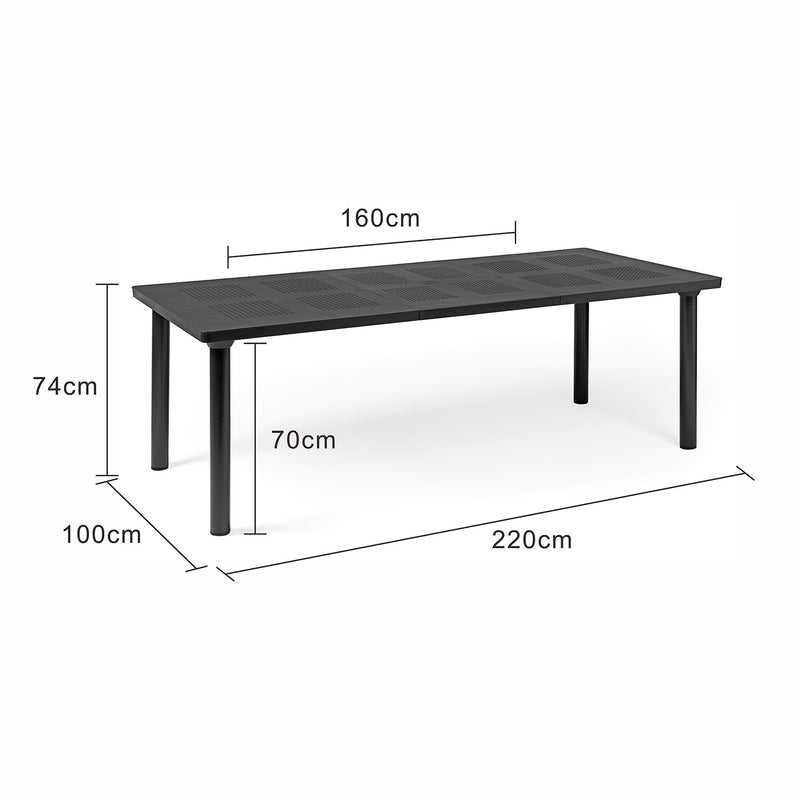 Nardi Libeccio Resin Outdoor Extension Dining Table 160/220 cm