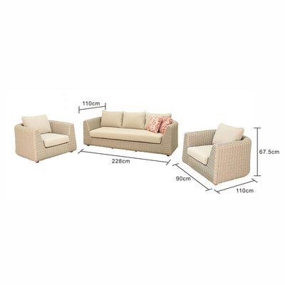 Lichfield 5 Seater Wicker Outdoor Lounge