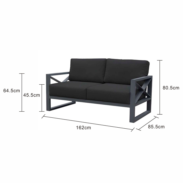 [Clearance] Linear 2 Seater Outdoor Aluminium Lounge at Fortitude Valley (FTV) QLD Store Only
