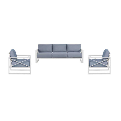 Linear 5 Seater Outdoor Aluminium Lounge
