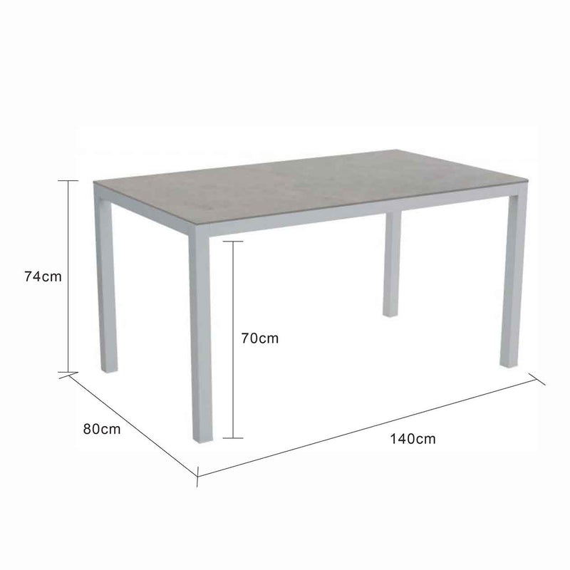 Lisbon Outdoor Ceramic Dining Table 140 cm