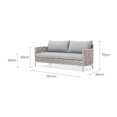 Boston 2 Seater Outdoor Rope Lounge