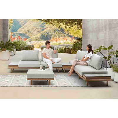 Merritt Outdoor Aluminium Lounge with High-pressure Laminate Side Table