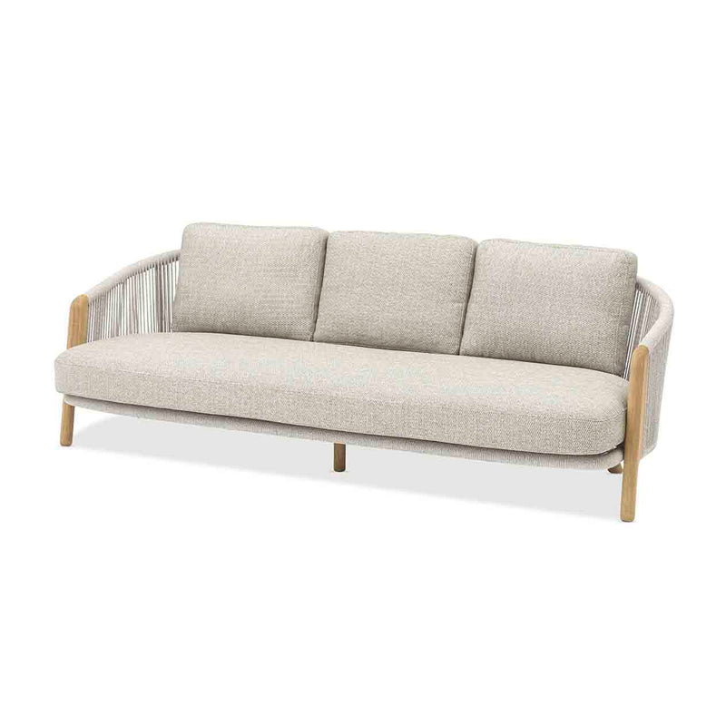 Milano 5 Seater Outdoor Teak and Rope Lounge With Coffee Table Set