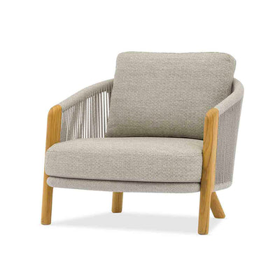 Milano 5 Seater Outdoor Teak and Rope Lounge With Coffee Table Set