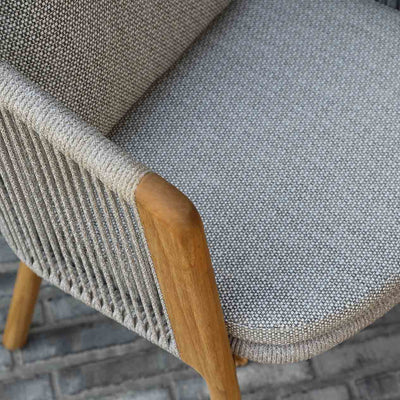 Milano 3 Seater Outdoor Teak and Rope Lounge