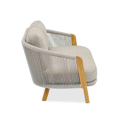 Milano Outdoor Teak and Rope Armchair