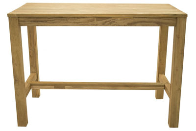 The 200 cm 'Miles' outdoor bar table, one of Remarkable Outdoor Living's favourite wooden outdoor tables, is displayed on a plain white background, viewed from the front.