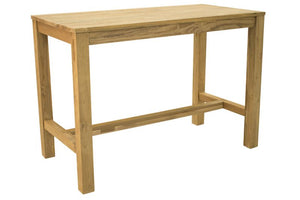 The 200 cm 'Miles' outdoor bar table, one of Remarkable Outdoor Living's favourite wooden outdoor tables, is displayed on a plain white background, viewed from a front angle.