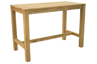 The 200 cm 'Miles' outdoor bar table, one of Remarkable Outdoor Living's favourite wooden outdoor tables, is displayed on a plain white background, viewed from a front angle.