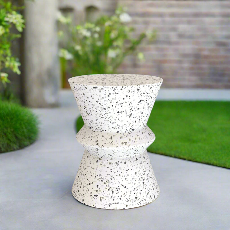 Montreal Outdoor Terrazzo Round Side Table 36 cm