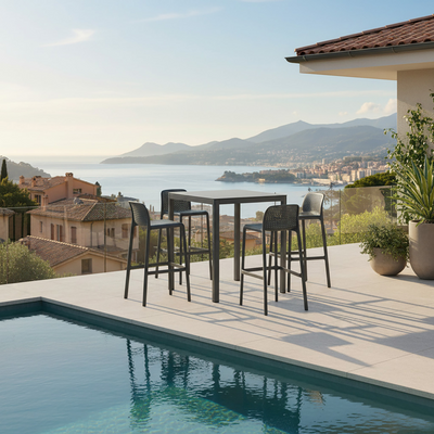 Ella Table Nardi Lido Stool Outdoor Bar Setting