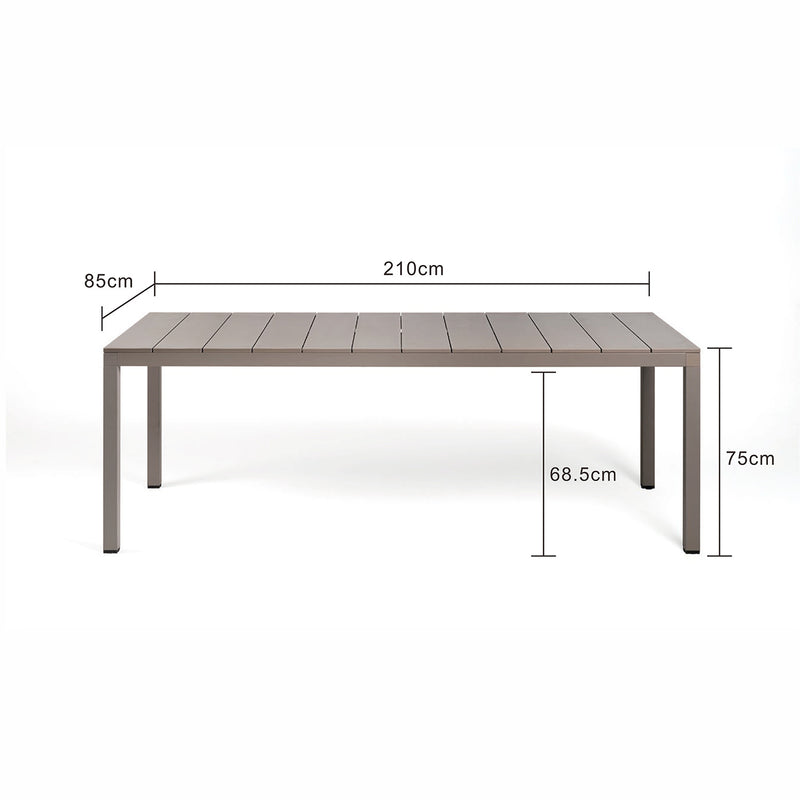 Nardi Rio Aluminium Dining Table 210 cm