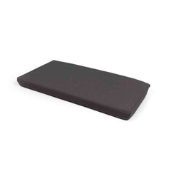 Rectangular dark-grey UV-stabilised 'Nardi Net' outdoor bench seat cushion displayed on a plain white background, viewed from a front angle.
