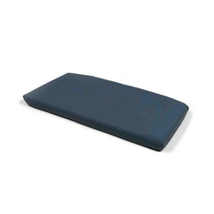 Rectangular navy-blue UV-stabilised 'Nardi Net' outdoor bench seat cushion displayed on a plain white background, viewed from a front angle.