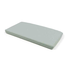 Rectangular light-green UV-stabilised 'Nardi Net' outdoor bench seat cushion displayed on a plain white background, viewed from a front angle.